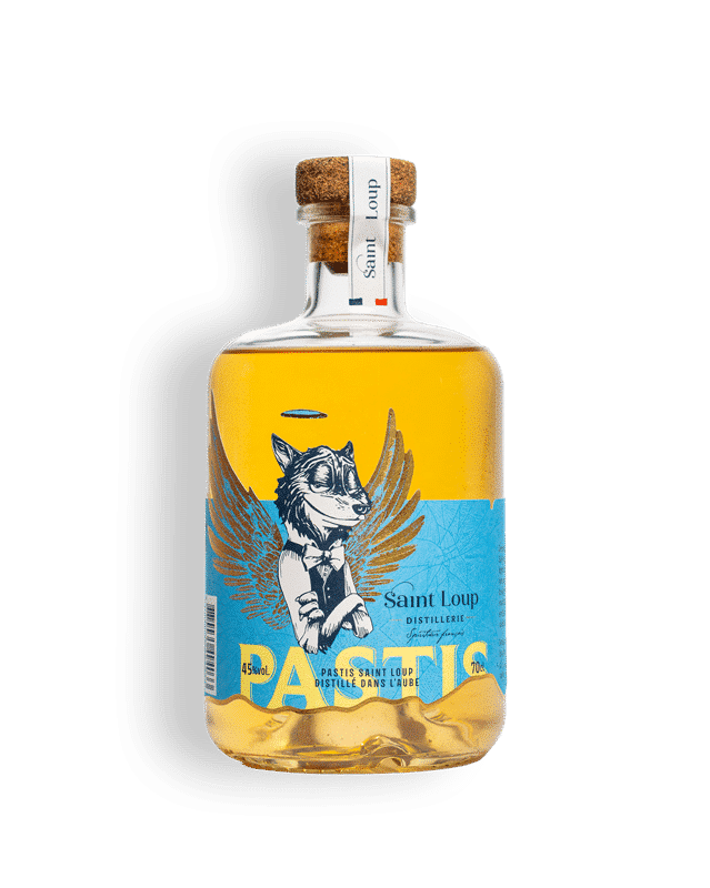 Bouteille de Pastis de la Distillerie Saint Loup.